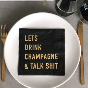 Servetter "Let's drink champagne" 20-pack