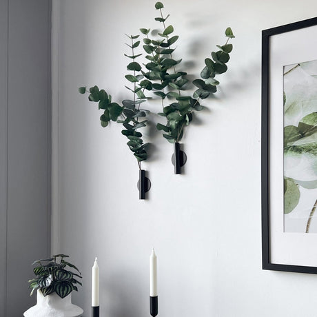 Eucalyptus & Manhattan väggvas, svart matt - Lindas Dekor