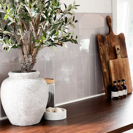 Louise creme självhäftande väggplattor