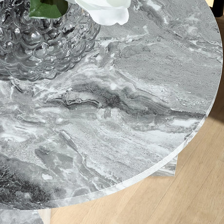 Nærbilde av Iben grå steinlook kontaktplast – naturlig steinstruktur