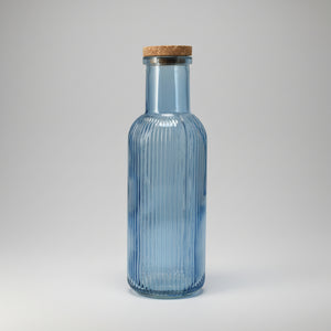 Glassflaske 1 liter blå - elegant vase eller oppbevaringsflaske