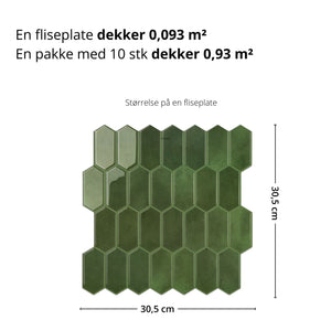 
Nydelige Alexandra selvklebende veggfliser, perfekte til å oppgradere kjøkken eller bad. 