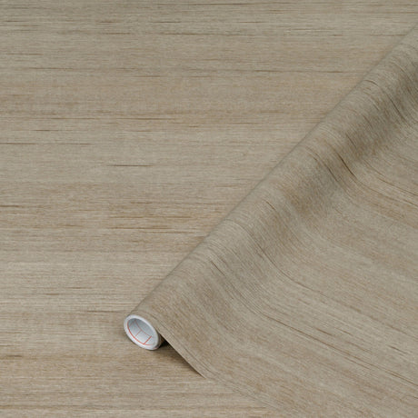 Test Tira Wood grå kontaktplast hjemme med en praktisk vareprøve fra Lindas Dekor.