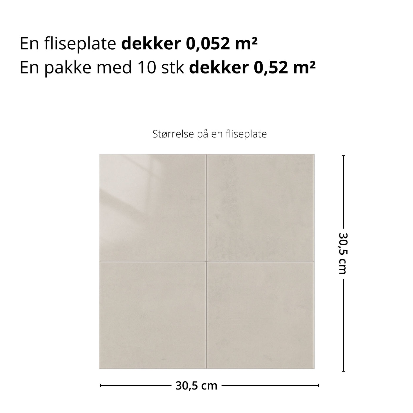 Melina Beige selvklebende veggfliser