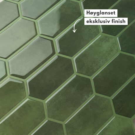 Alexandra gröna självhäftande väggplattor