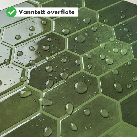 Alexandra gröna självhäftande väggplattor