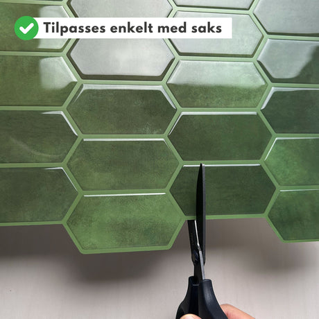 Alexandra gröna självhäftande väggplattor