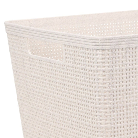 Oppbevaringskurv sandfarget 35 x 30 x 22 cm - Lindas Dekor