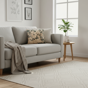 Putetrekk velur kvist petrolblå 45 x 45 cm