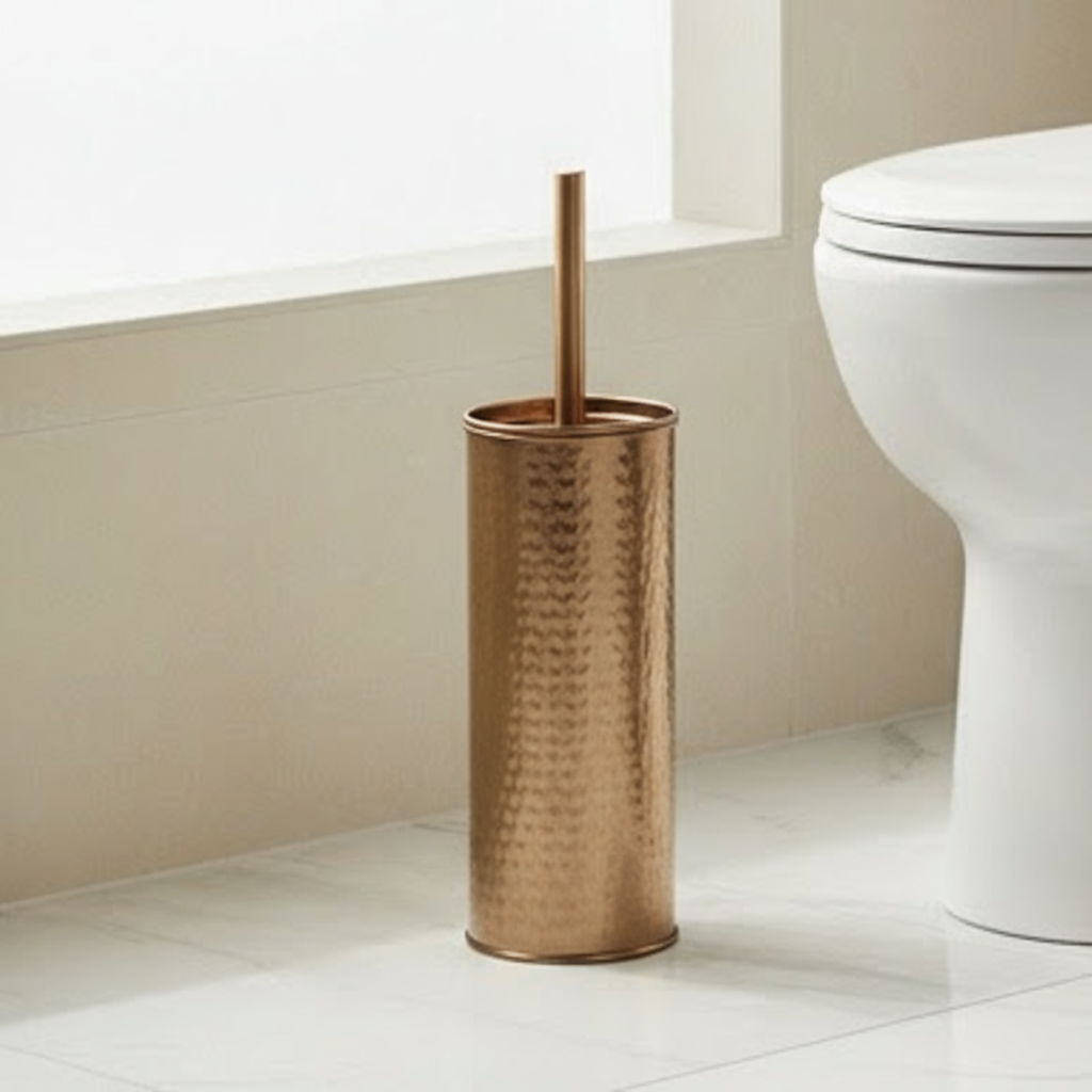 Bronsefarget toalettbørsteholder fra Halvor Bakke
