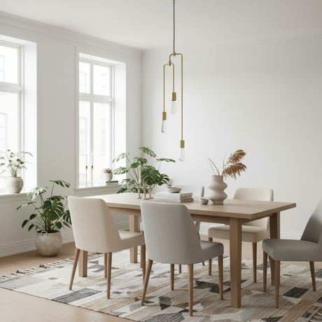 lampe i gull metall med tre lyspunkter E27