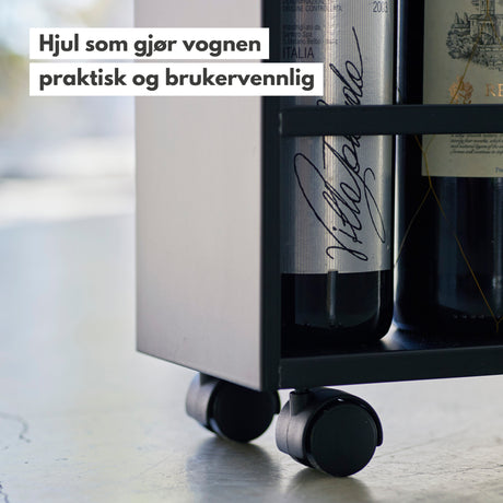 Köksvagn med handtag svart