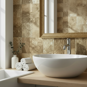 Prov: Rostig guldfärgad kontaktplast