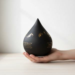 LED lyslykt Nord norsk sort dråpe 16 cm - oversiktsbilde