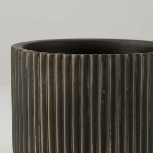 Blomsterpotte Keramikk Svart/Brun Liten