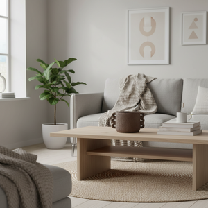 Celia blomsterpotte i brun keramikk 24 cm, medium potte for grønnplanter"
