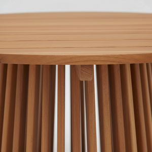 "Kvadratisk foto av Lorca teak spisebord rundt 120 cm"
