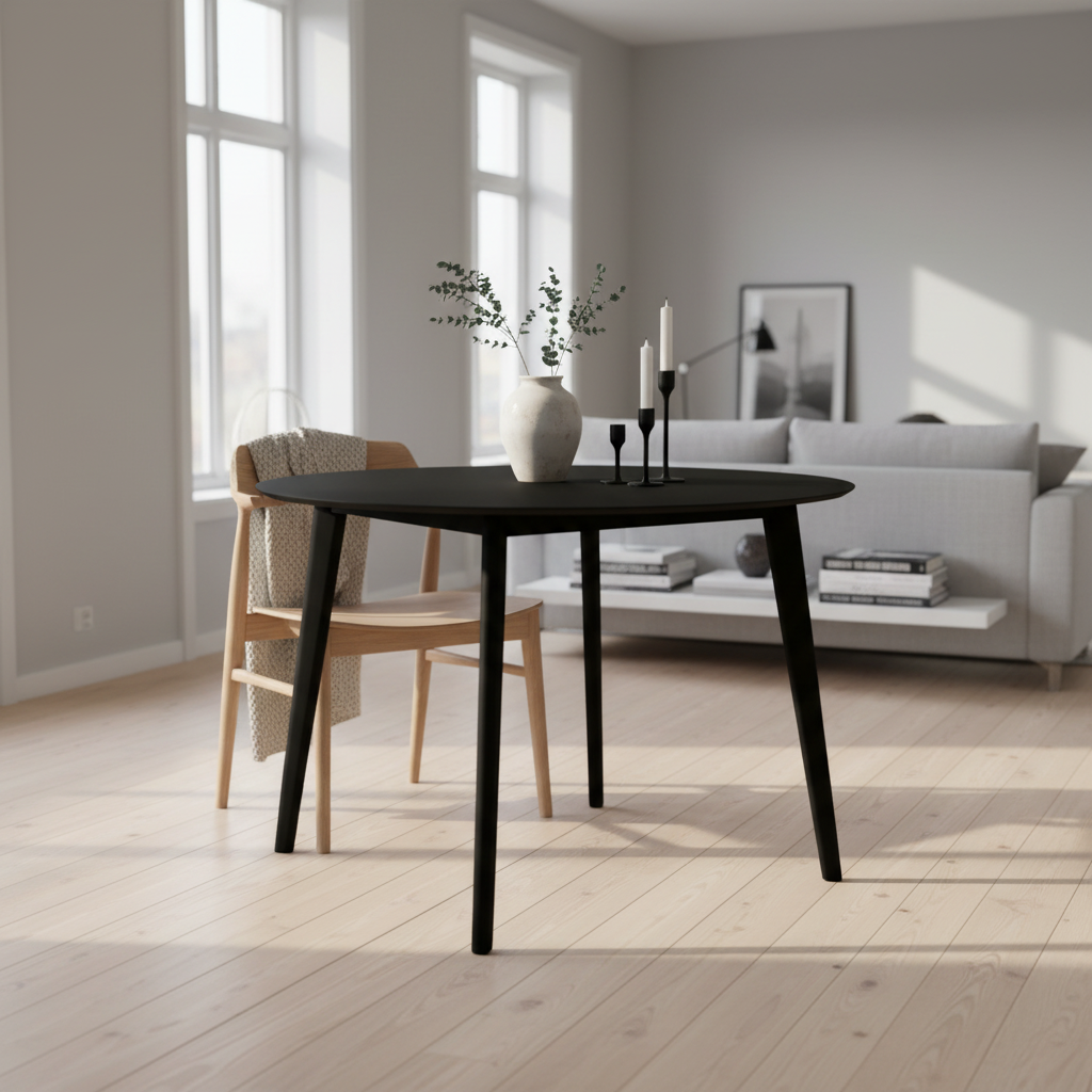 Vojens matbord svart 105 cm