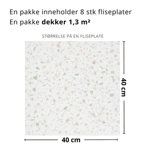 Lisboa Terazzo hvit selvklebende veggfliser