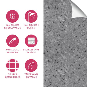 Lisboa Grå selvklebende fliser