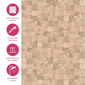 Bodø sand selvklebende fliser