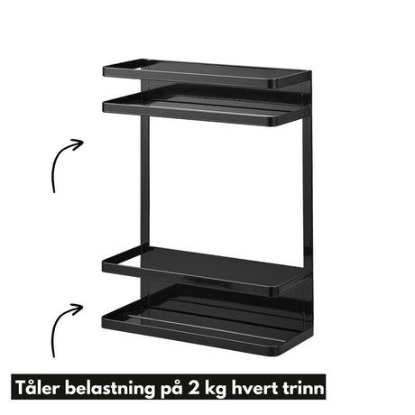 Magnetisk oppbevaringshylle sort 28 x 11,5 x 40 cm - Lindas Dekor