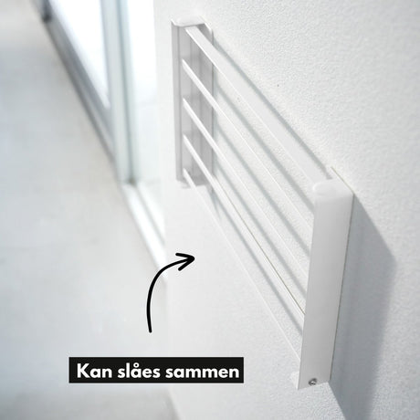 Sammenleggbar tørkestativ til vegg hvit - Lindas Dekor
