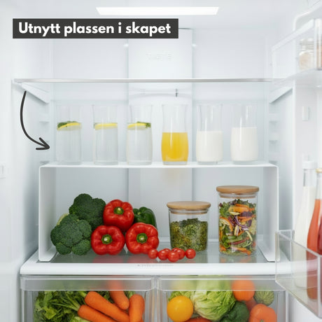 Stapelbar hylla smal vit