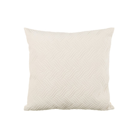 Putetrekk wave velur krem 45x45cm - elegant tekstil til sofa og seng