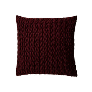 Putetrekk flettet aubergine 45 x 45 cm - Lindas Dekor