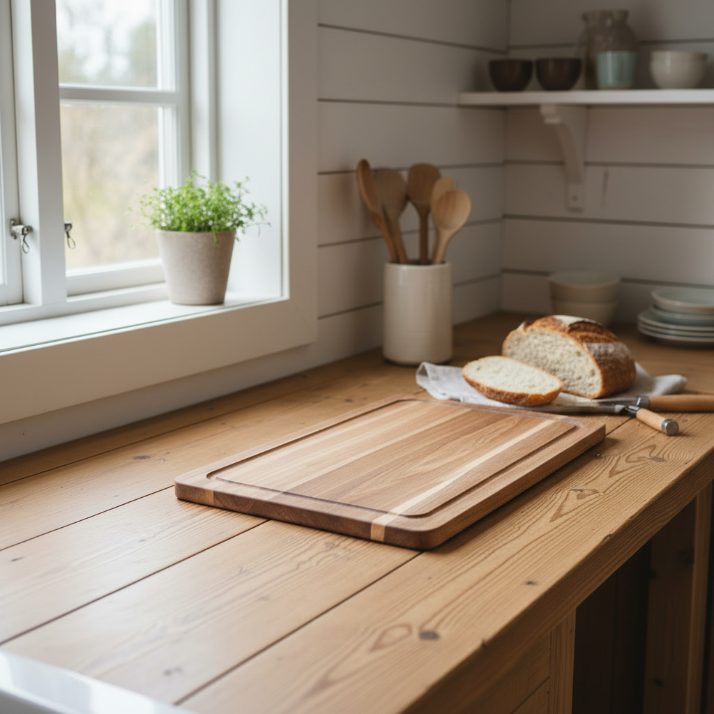 Skjærefjøl akasietre 37 x 25 x 1,6 cm