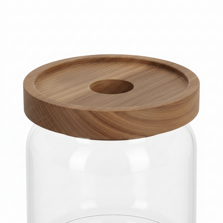 Glasskrukke med trelokk 6,4 dl