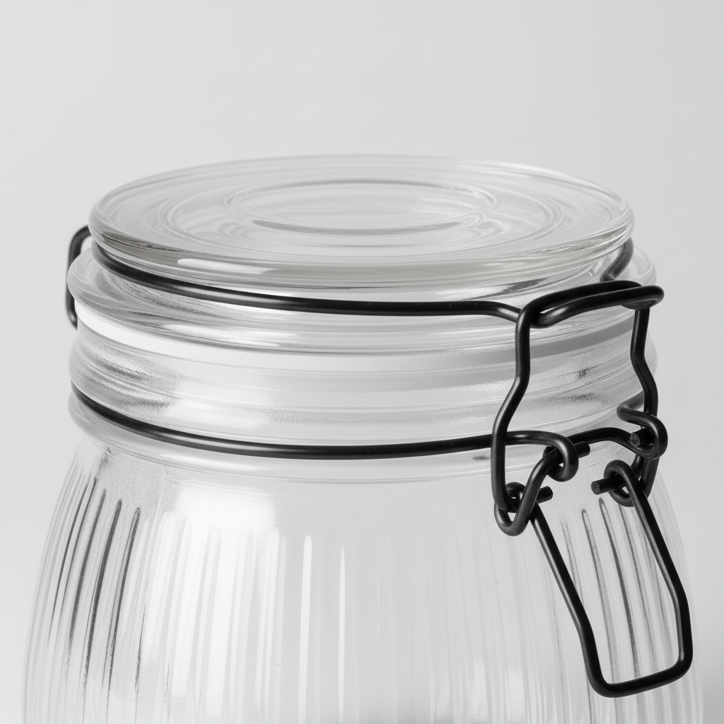 Glasskrukke rillet 500 ml