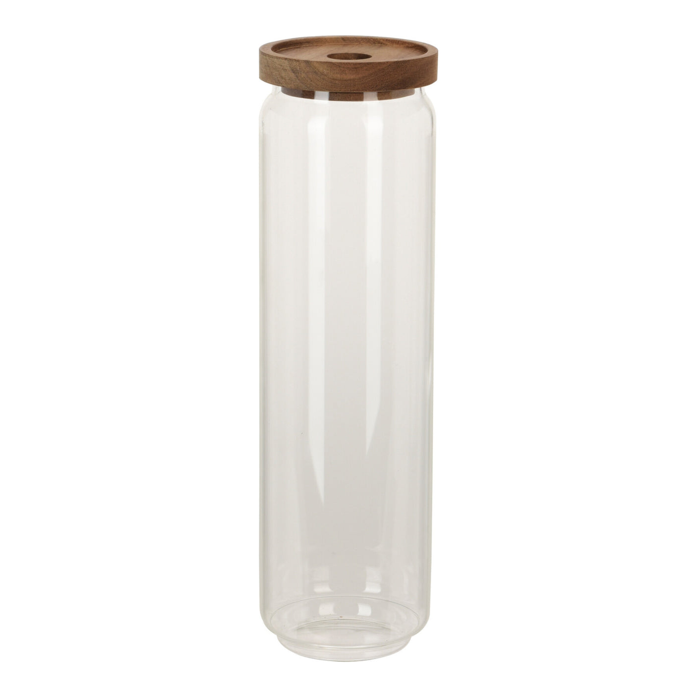 Glasskrukke med trelokk 30cm - perfekt til müsli og tørrvarer"
