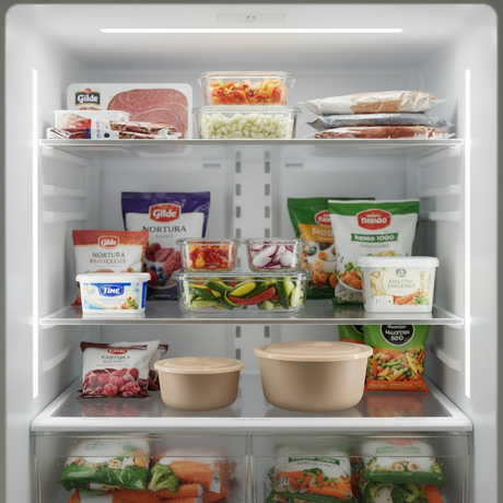 Porselenskål med lokk grå 2-pack oppbevaring kjøleskap kjøkken 13cm 15cm