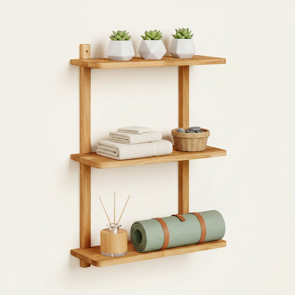 Townsville vegghylle eik 20 x 50 x 75 cm - Lindas Dekor