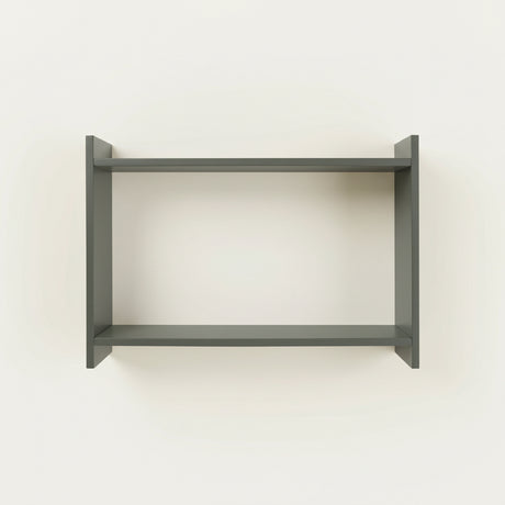 Bamberg hylle i grønn med plante og dekor