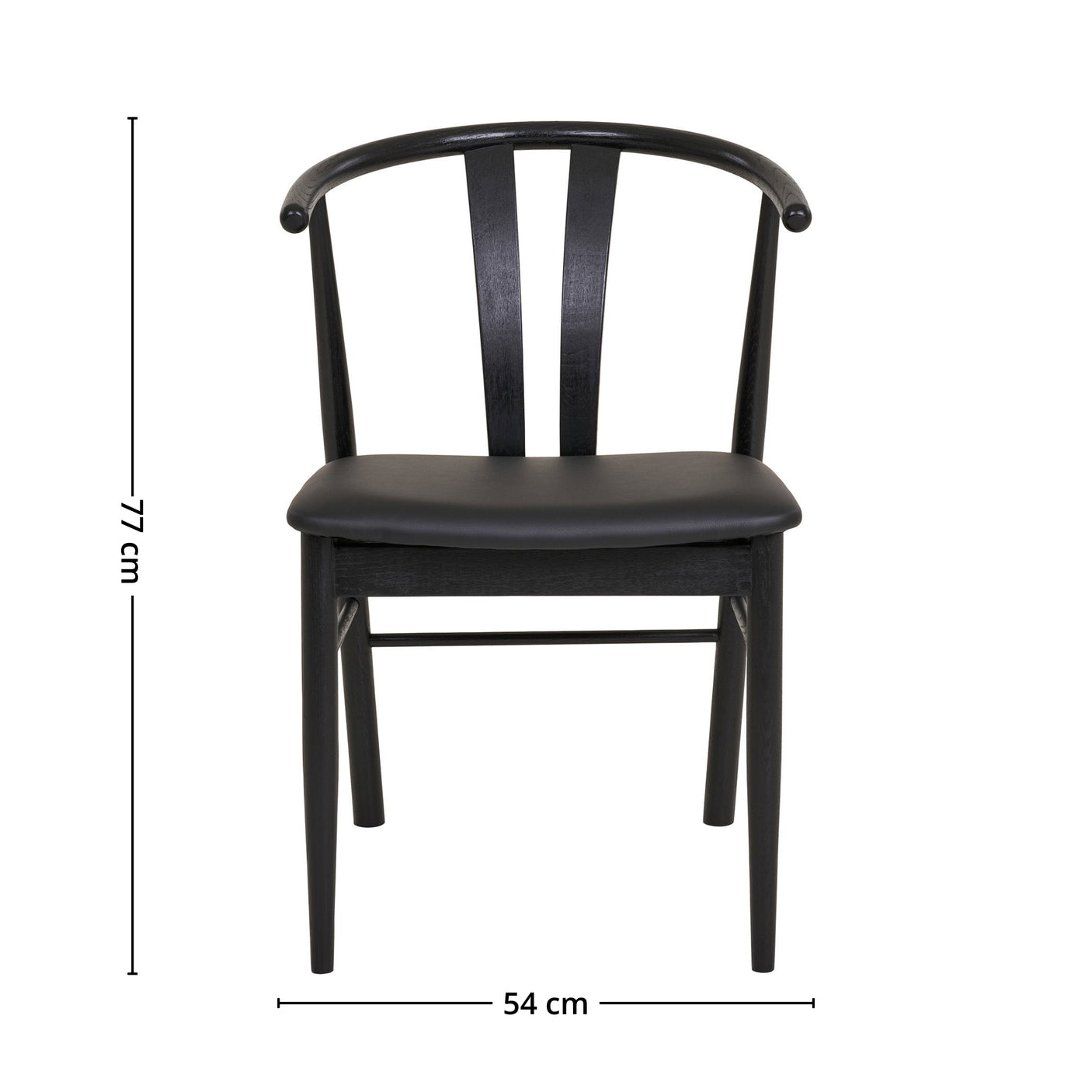 2-pack Artenara matstolar svarta