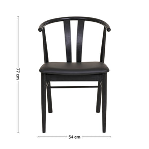 2-pack Artenara matstolar svarta