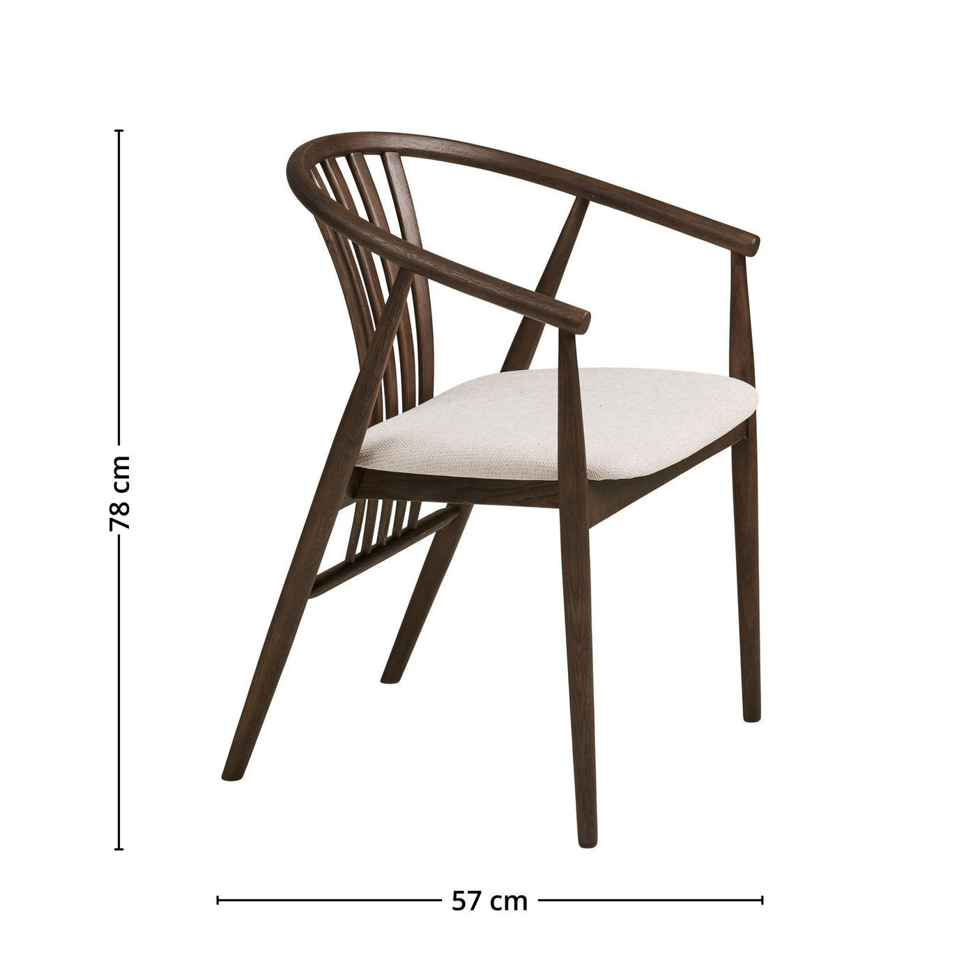 Agustin smoked/sand spisestol