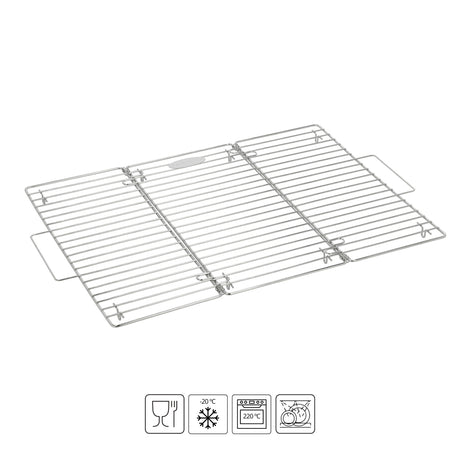 Avkjølingsrist med solid metallkonstruksjon. Tåler oppvaskmaskin og stekeovn. Food safe