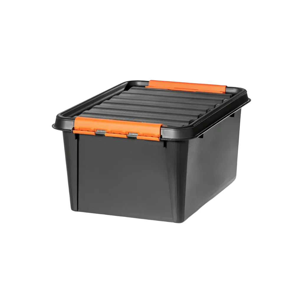 SmartStore Pro oppbevaringsboks 31 liter med lokk og låseklips