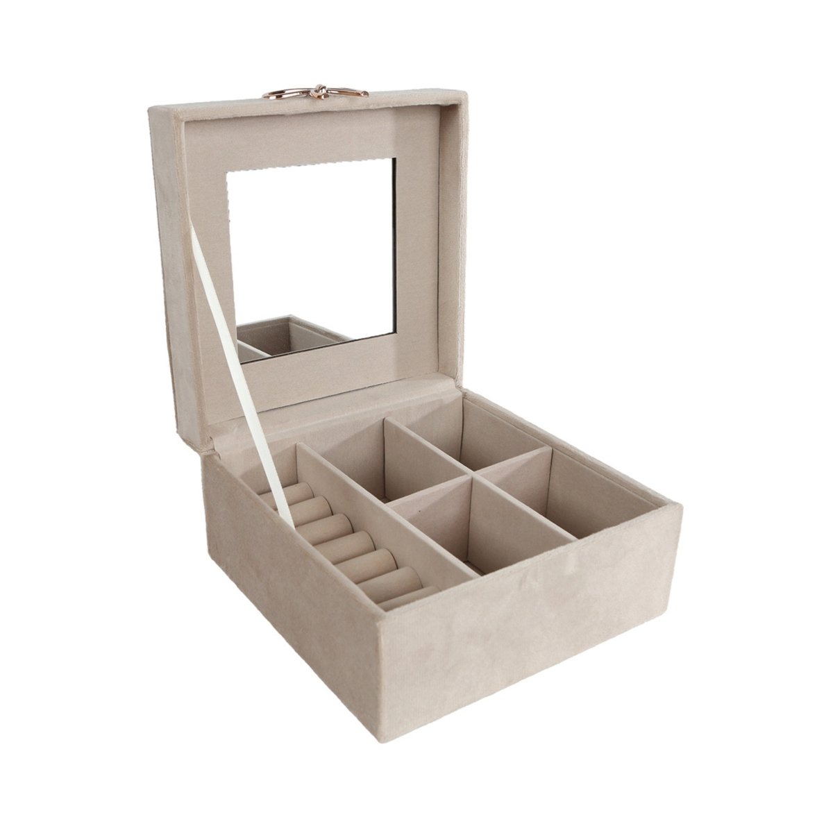 Smykkeskrin velur med speil 25 x 16 x 8 cm - Lindas Dekor