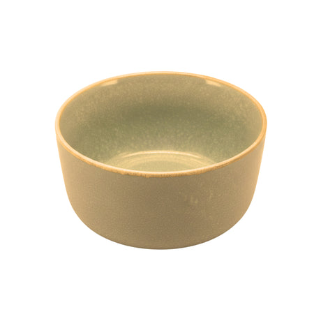 Skål med lokk grå/grønn porselen - praktisk matoppbevaring 13x7cm