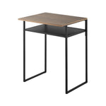 Sidebord med treplate och utdragbar hylla svart 53 x 45 x 66,8 cm