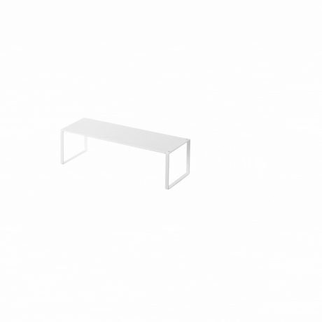 Utrekkbar og stabelbar skohylle i hvit stål – minimalistisk design for skap og garderobe, perfekt for praktisk og ryddig skooppevaring