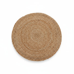 rund flettet dekkebrikke i jutefarge 37 cm