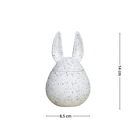 Dekorativ liten skål med lokk og kaninform i skandinavisk design fra DBKD.