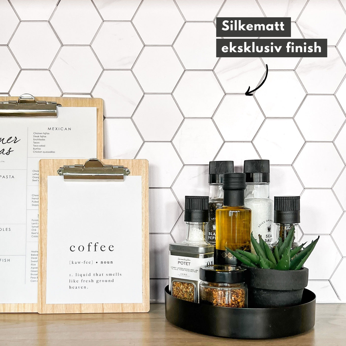 Stein hexagon marmor veggfliser