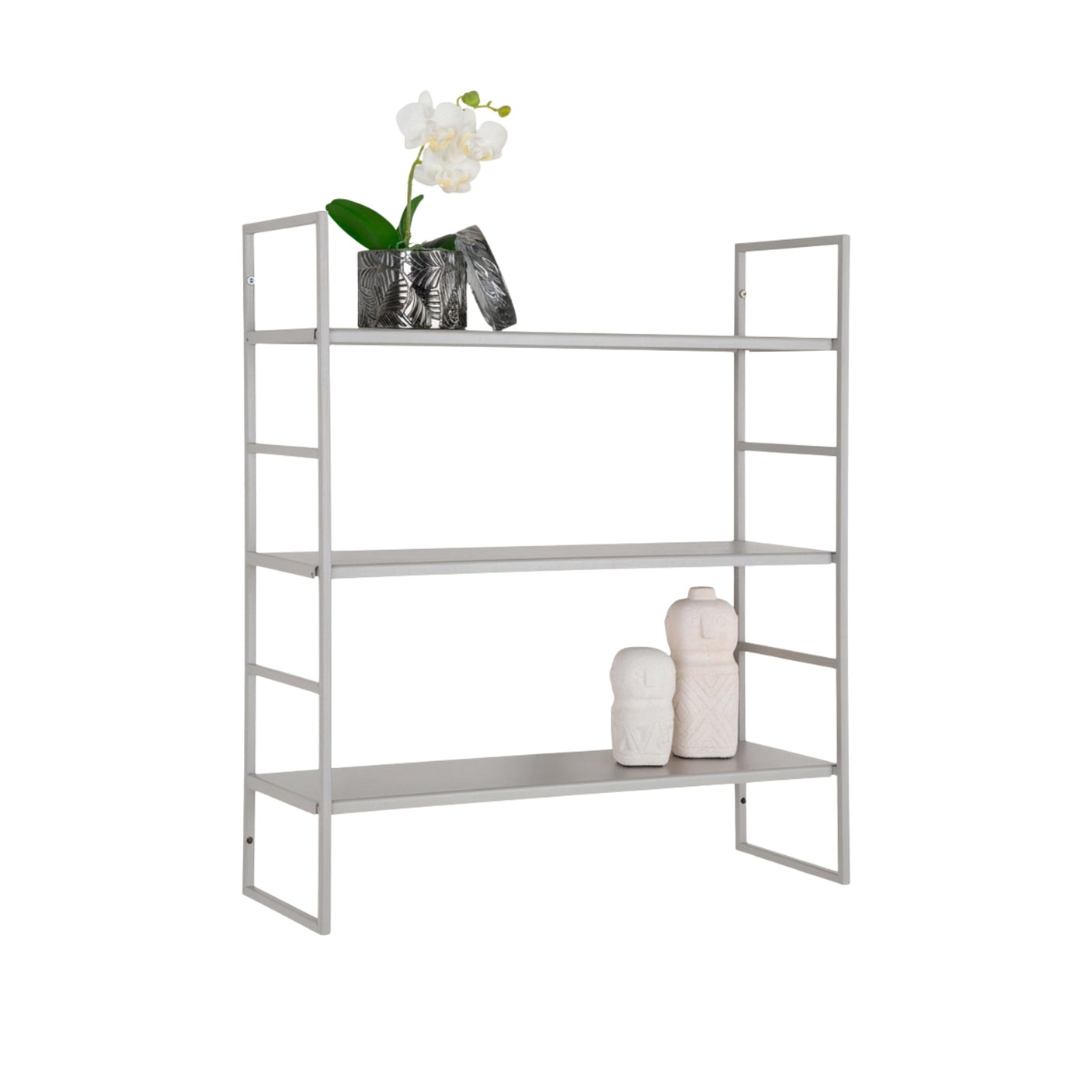 Beja hyller stål kjølig grå 48 x 17 x 55 cm